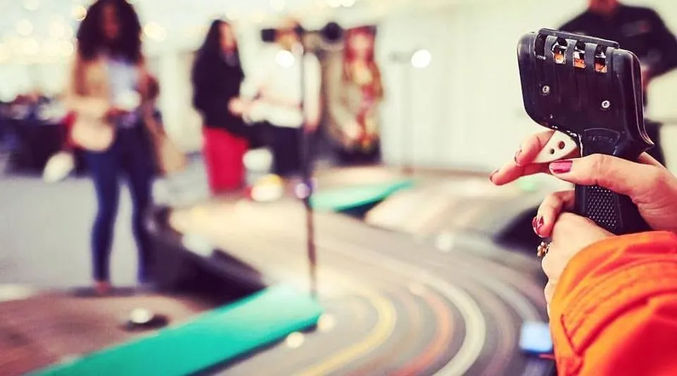 scalextric hire events company networking event ginat scaletric